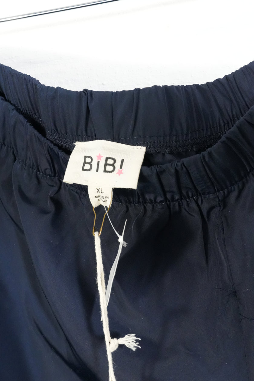 BIBI Track Pants Women Extra Large Navy Blue Pink Bow Side Stripe Joggers
