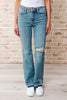 Judy Blue - Isla Mid Rise Distressed Released Hem Bootcut Jeans