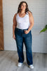 Judy Blue Muriel Mid Rise Control Top Classic Straight Jeans