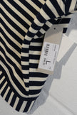 Callie Mac Striped Quarter Zip Vest Womens Large Navy White Sleeveless Top