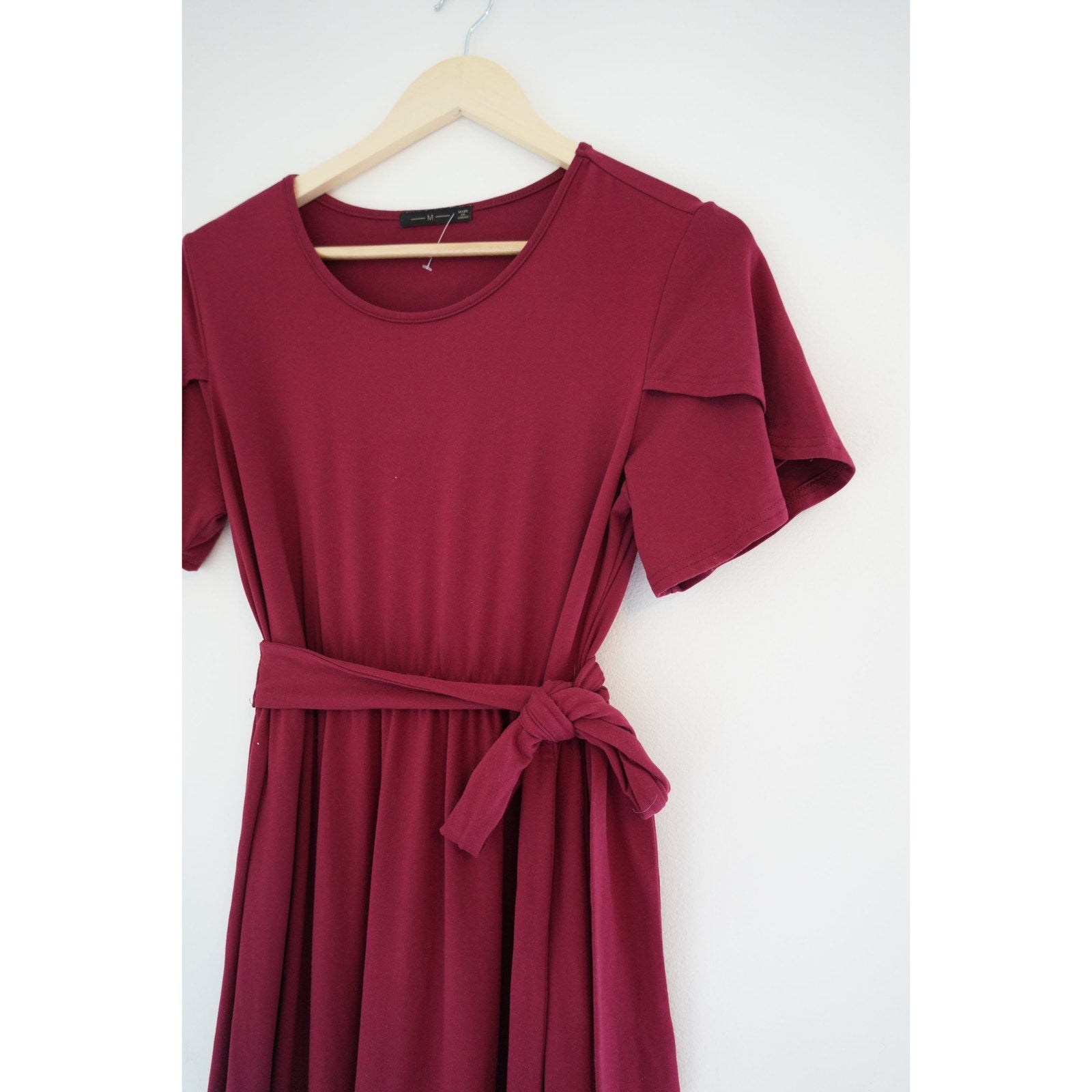 Velvet Red Tie Dress Size Medium