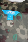 L'Amour Nanette Lepore Floral Button Down Tunic Women Medium Green Sheer