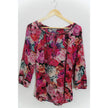 Vanessa Virginia 100% Silk Floral Blouse Size Medium
