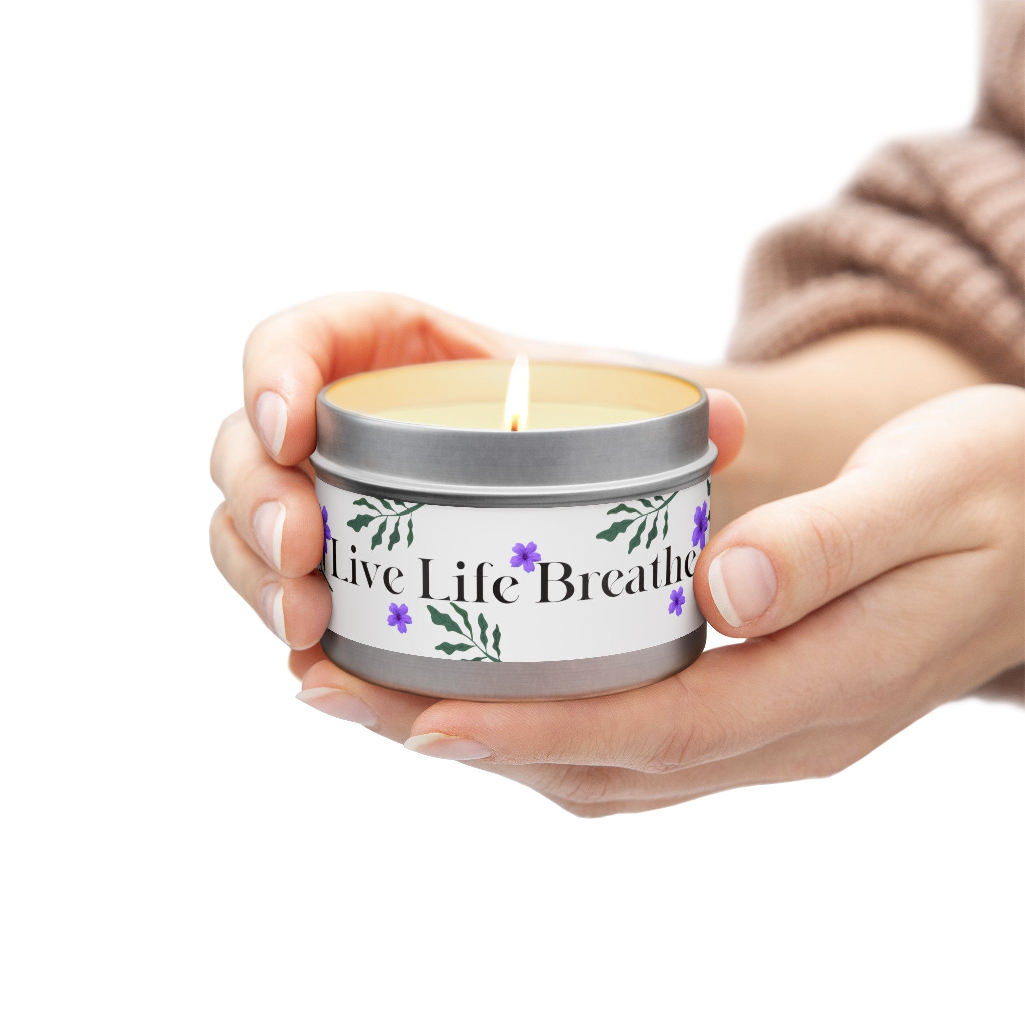 Live Life Breathe Tin Candles