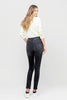 High Rise Distressed Button Fly Ankle Skinny