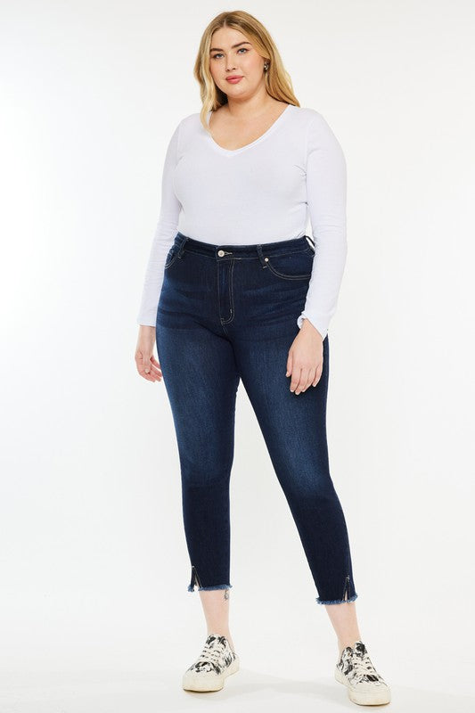 Kancan - Plus High Rise Ankle Skinny Jeans