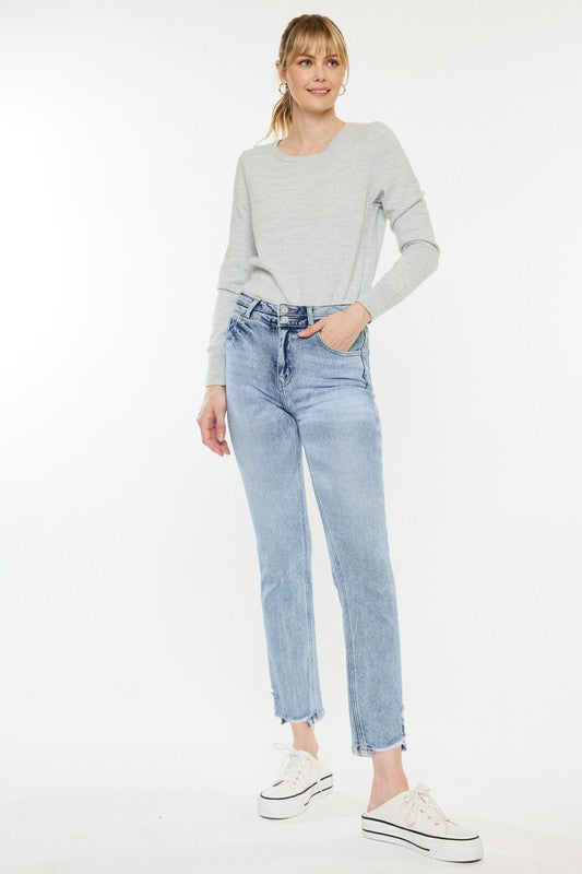 Kancan - High Rise Slim Straight Jeans