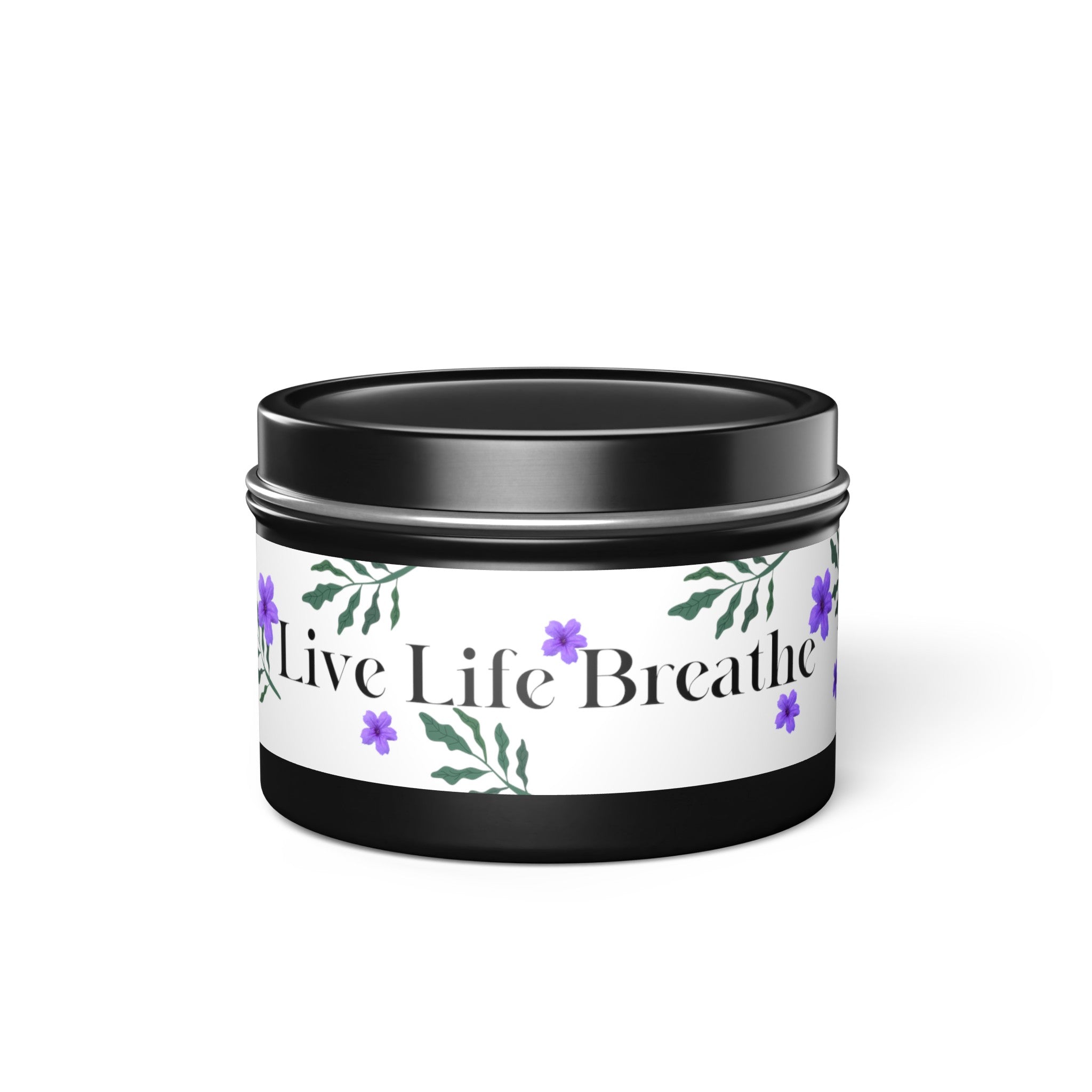 Live Life Breathe Tin Candles