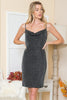 Sequin Lurex Cowl Neck Dress