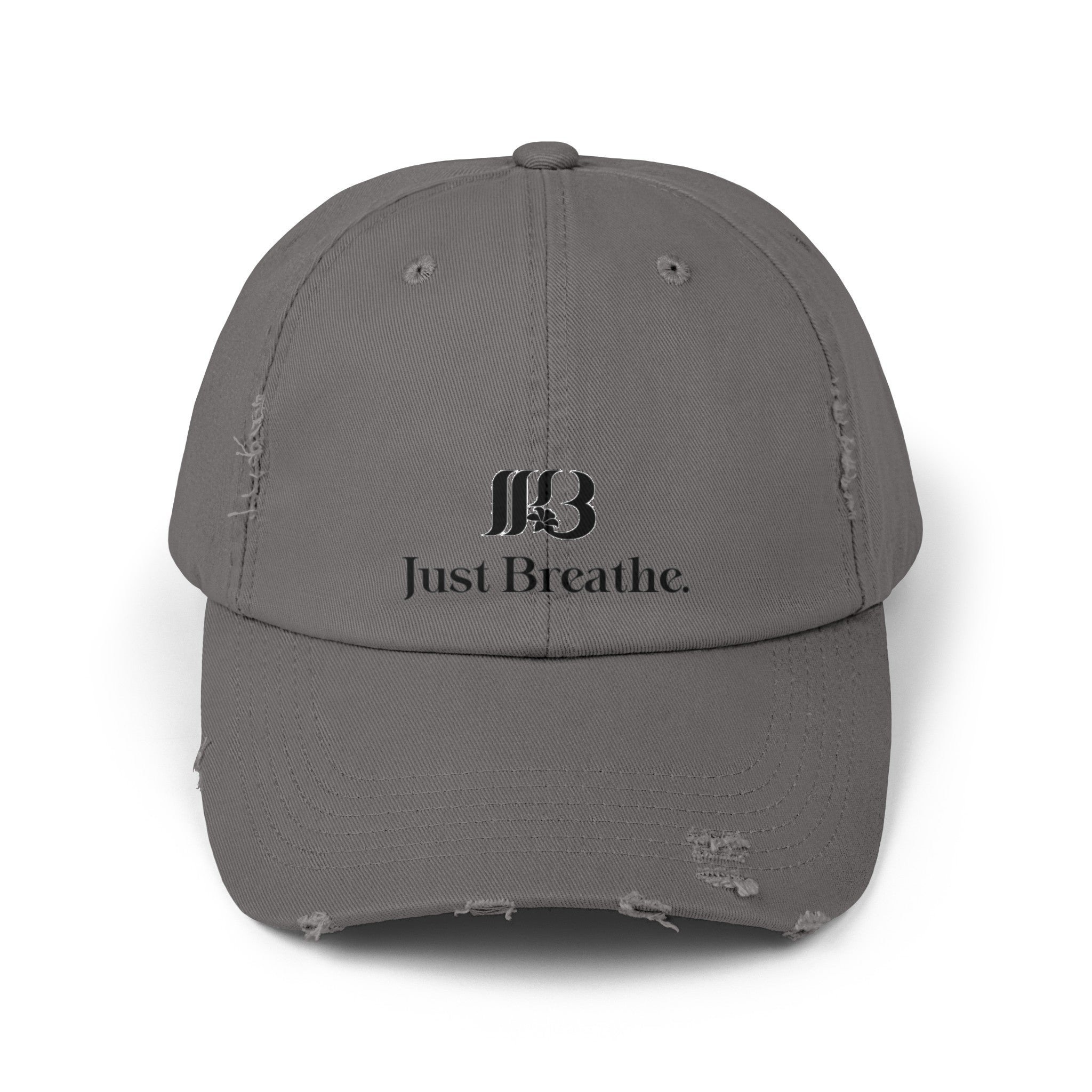 Just Breathe. Unisex Distressed Cap