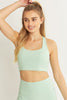 Activewear Crop Halter Back Detail Top