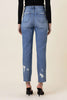 High Waisted Straight Leg Jean