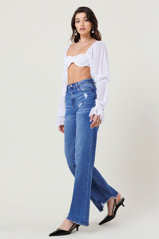 High Rise Wide Leg Jeans