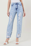 High Waisted Straight Leg in Vintage Acid Wash