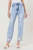 High Waisted Straight Leg in Vintage Acid Wash