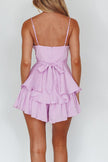 Double Ruched Cami Mini Romper