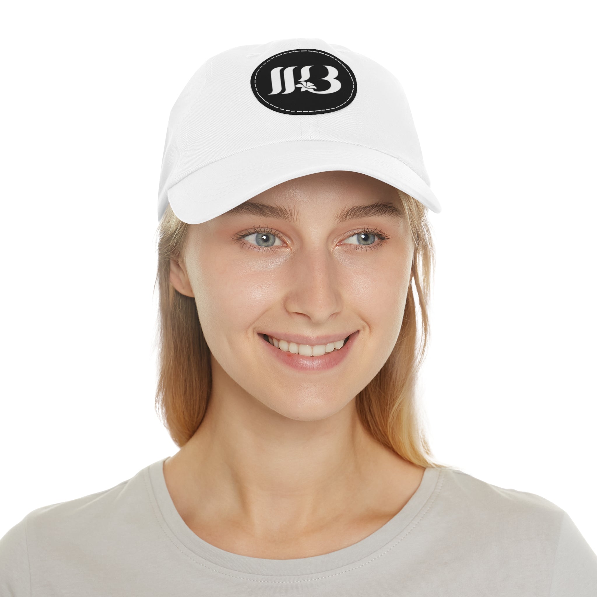 LLB Dad Hat with Leather Patch (Round)