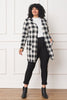 Long Buffalo Plaid Open Cardigan