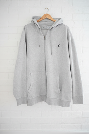 Ralph Lauren Polo Grey Zip-Up Hoodie - 3X