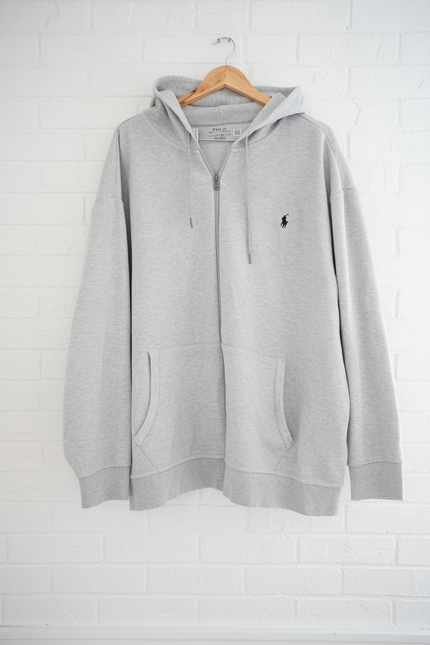 Ralph Lauren Polo Grey Zip-Up Hoodie - 3X