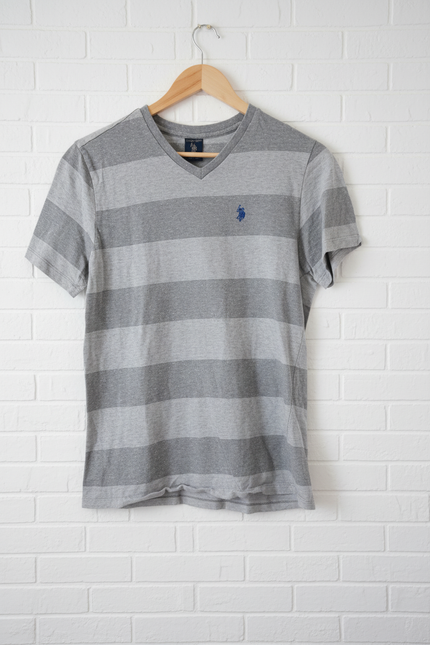 U.S Polo Assn. Grey Short Sleeve T-shirt Size Medium