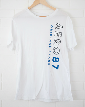 Men's Aeropostale White Graphic T-shirt Size Medium