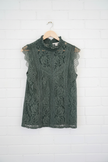 Cable & Gauge Sage Lace Tank Top Size Large
