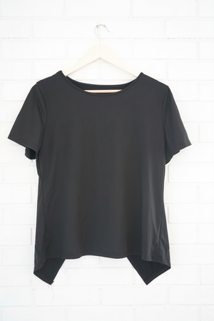 Shien Black Mesh Top Size Medium