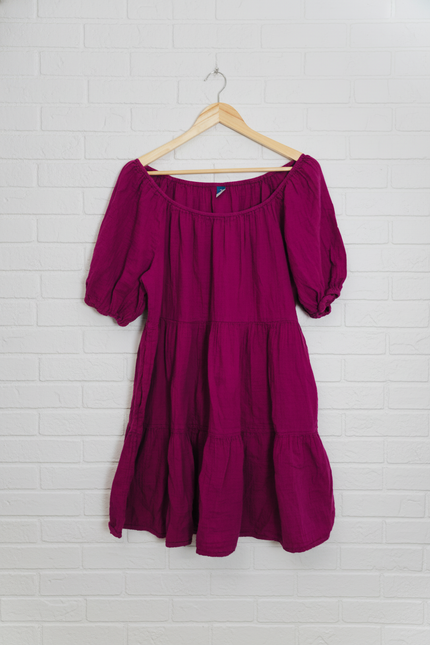 Old Navy Purple Tiered Dress Size X-Large