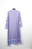SHEIN X Maxi Dress Women Large Purple Pink Floral Medallion Long Sleeve Collared