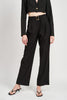 PLEATED SIDE LEG PANTS WITH BELT