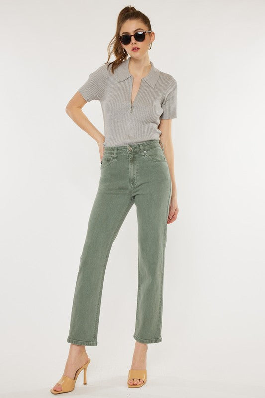 Kancan - Ultra High Rise 90's Olive Straight