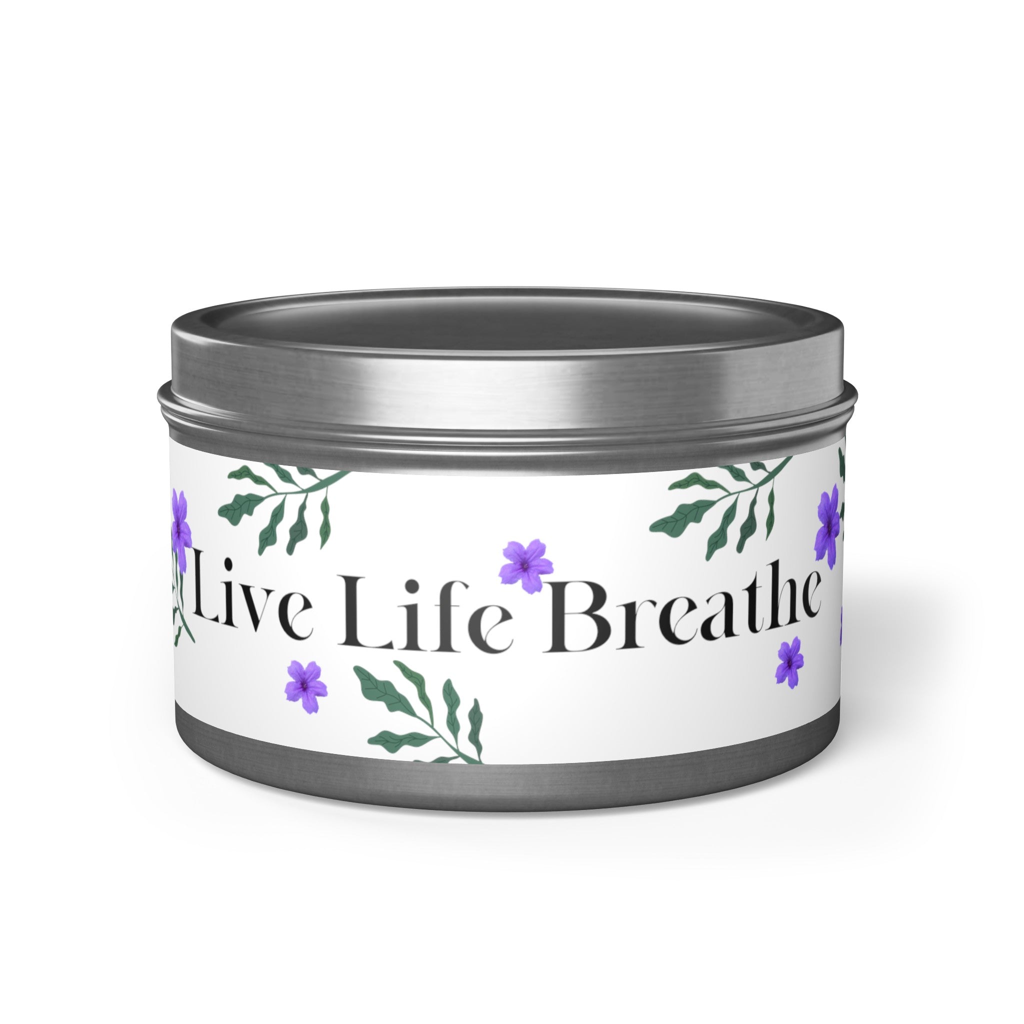 Live Life Breathe Tin Candles