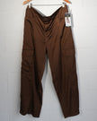 Sofia Jeans Cargo Wide Leg Pants Womens Extra Large Brown High Rise Satin