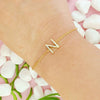 Dainty Sparkle Initial Bracelet