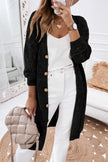 Eyelet Sweater Cardigan with Button Detail