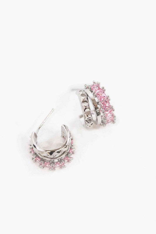 Pink Rocket Hoop Earrings