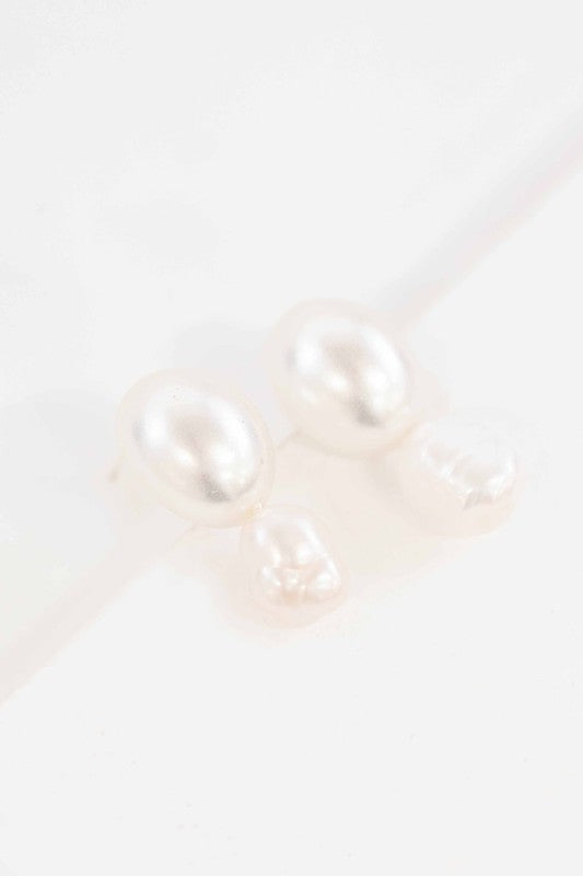 Double Pearl Earrings