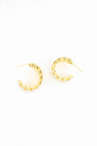 Pearl Lattice Hoop Earrings