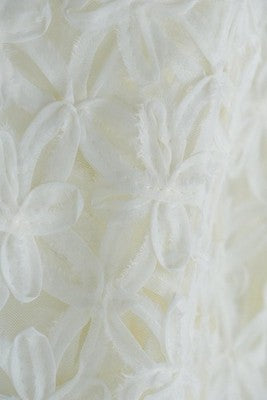 Cato Blouse Womens Medium White Floral Lace Sheer Bell Sleeve Party Boho Top