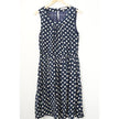 Anthropologie Comme Toi Dress Women Medium Navy Blue Polka Dot Sleeveless