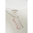 Zenana Outfitters Blouse Women Large White V-Neck Short Sleeve Rolled Cuff Top
