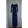 Royal Blue Lace & Chiffon Maternity Gown Size Medium