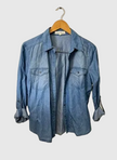 Love Tree Button-Down Denim Shirt - Medium
