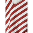 Anthropologie Postmark Striped Asymmetric Top Women Medium Red White Sleeveless