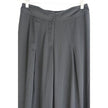 ASHRO Black Wide-Leg Pleated Trousers Size 8