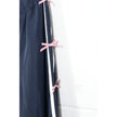 BIBI Track Pants Women Extra Large Navy Blue Pink Bow Side Stripe Joggers