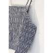 No Boundaries Smocked Cami Top Women Extra Large Navy White Gingham Cropped