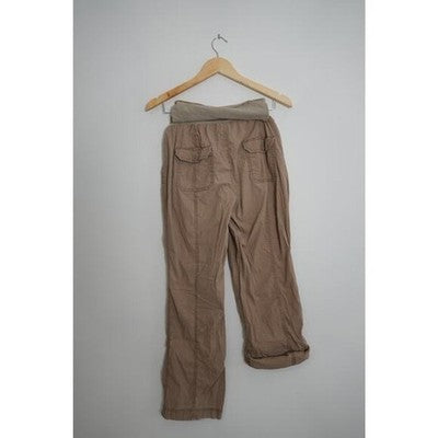 Maternity Rollup Cargo Khaki Pant Size Large - Oh Baby by Motherhood