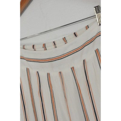 Jessica Simpson Maxi Skirt Women Small White Striped High Low Ruffle Tiered